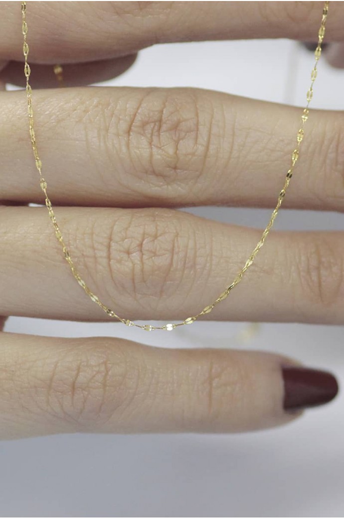 Altın Zincir Kolye Aynalı İtalyan 14 Ayar 0,48 gr