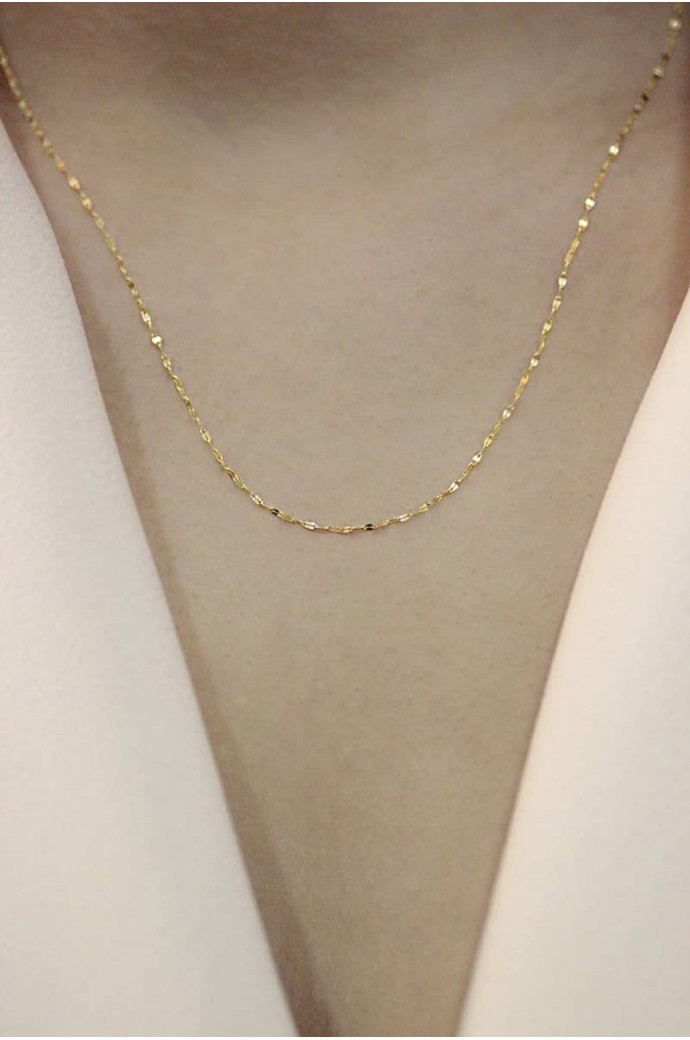 Altın Zincir Kolye Aynalı İtalyan 14 Ayar 0,48 gr