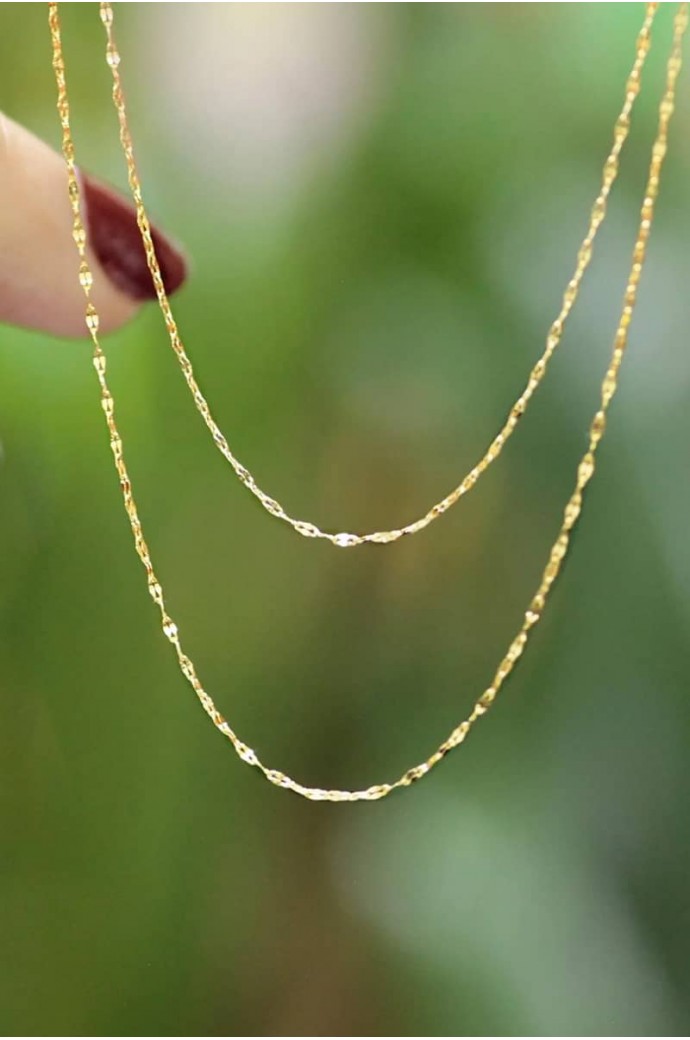 Altın Zincir Kolye Aynalı İtalyan 14 Ayar 0,48 gr