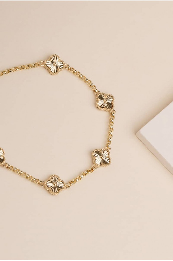 Altın Bileklik Kalemli Yonca 14 Ayar 5,27 gr 