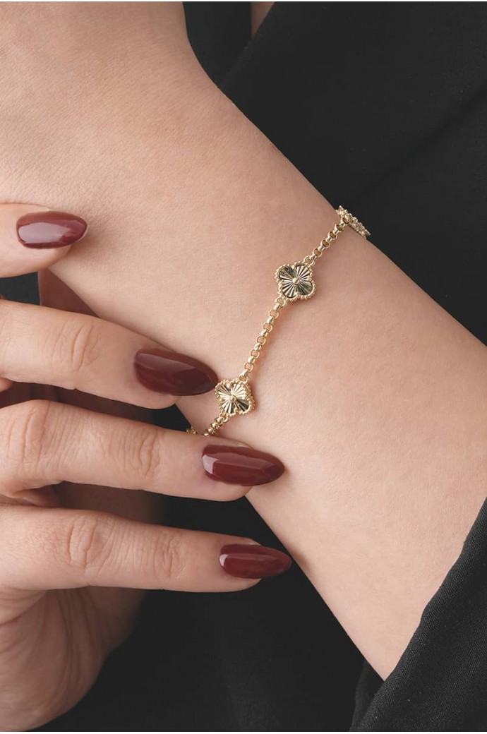 Altın Bileklik Kalemli Yonca 14 Ayar 5,27 gr 