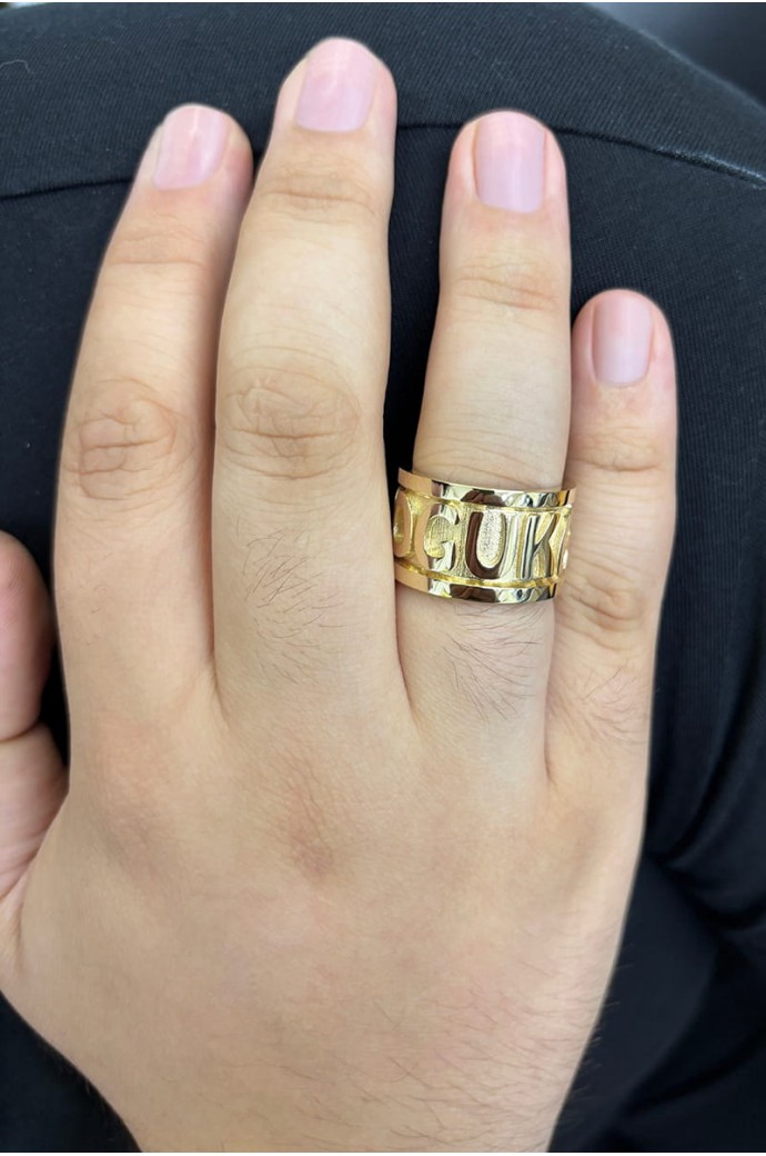 Altın Alyans İsimli Özel Tasarım 14 Ayar 24,52 gr