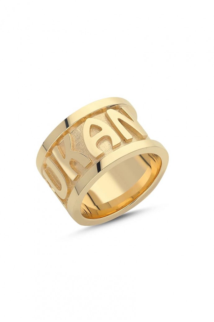 Altın Alyans İsimli Özel Tasarım 14 Ayar 24,52 gr