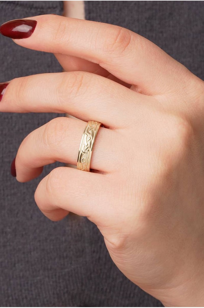 Altın Alyans Desenli Sarı 14 Ayar 3,00 gr