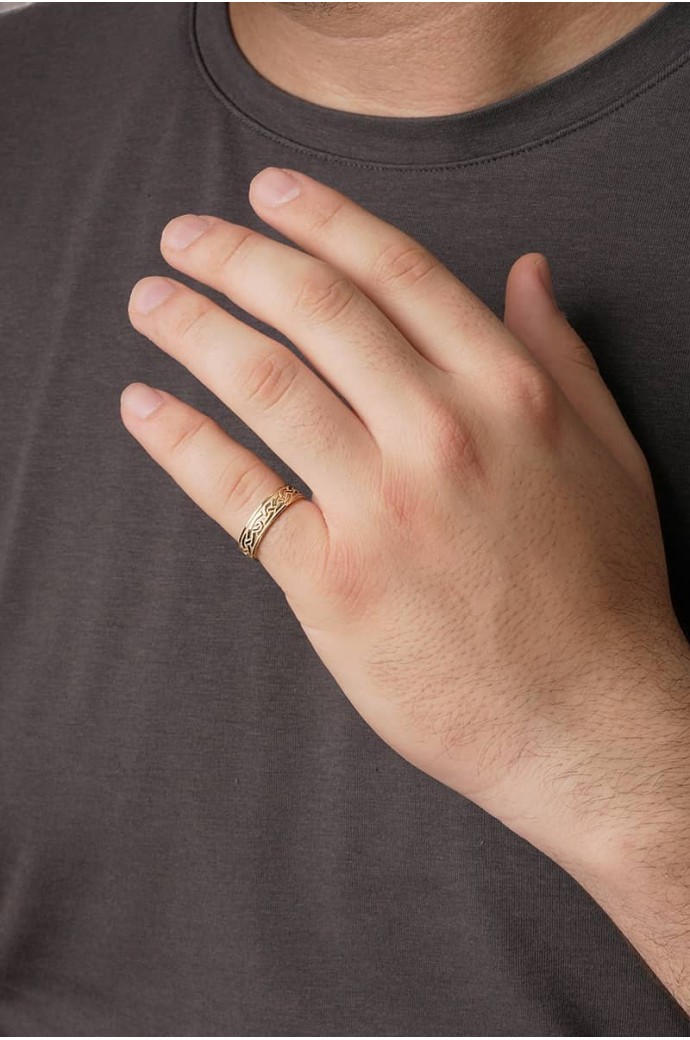 Altın Alyans Desenli Sarı 14 Ayar 6,00 gr