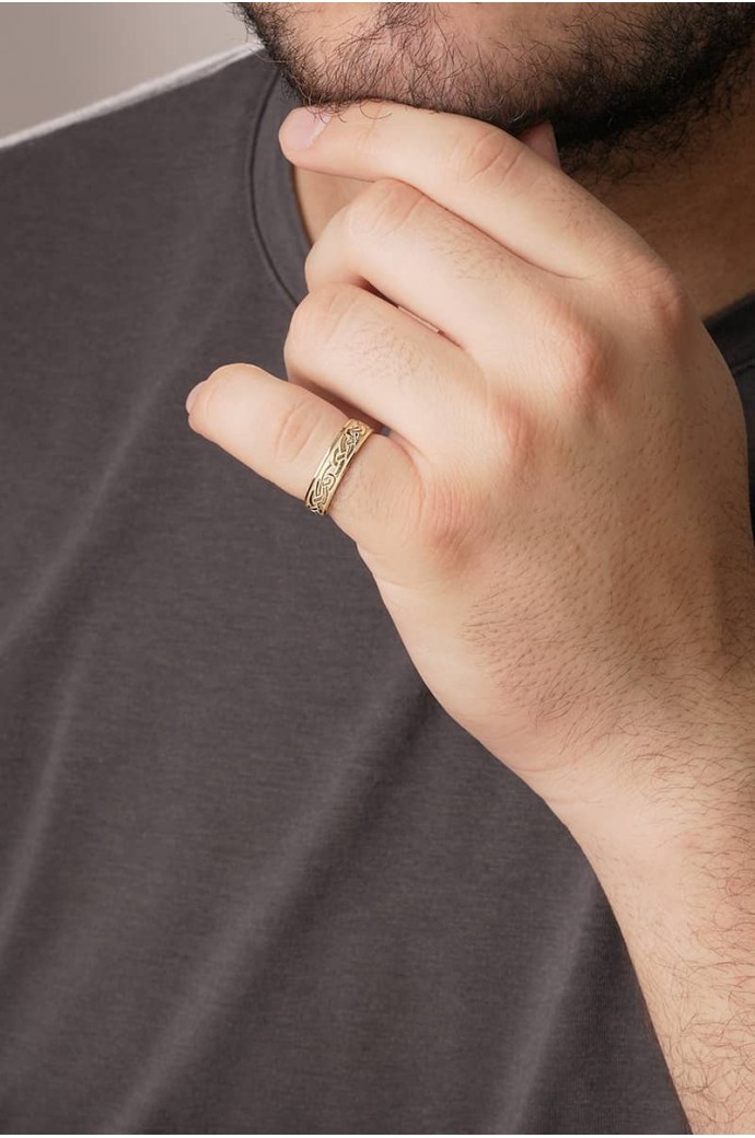 Altın Alyans Desenli Sarı 14 Ayar 6,00 gr