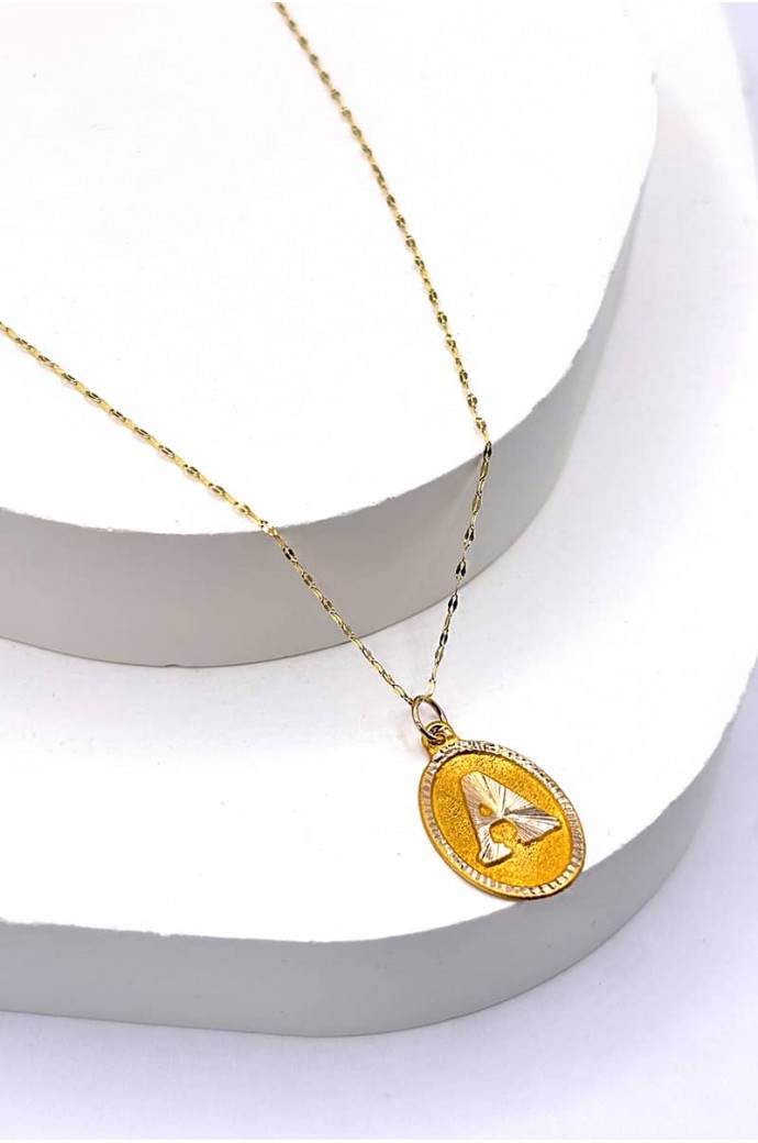 Harfli Altın Kolye Nostaljik A Harfi 14 Ayar 0,81gr