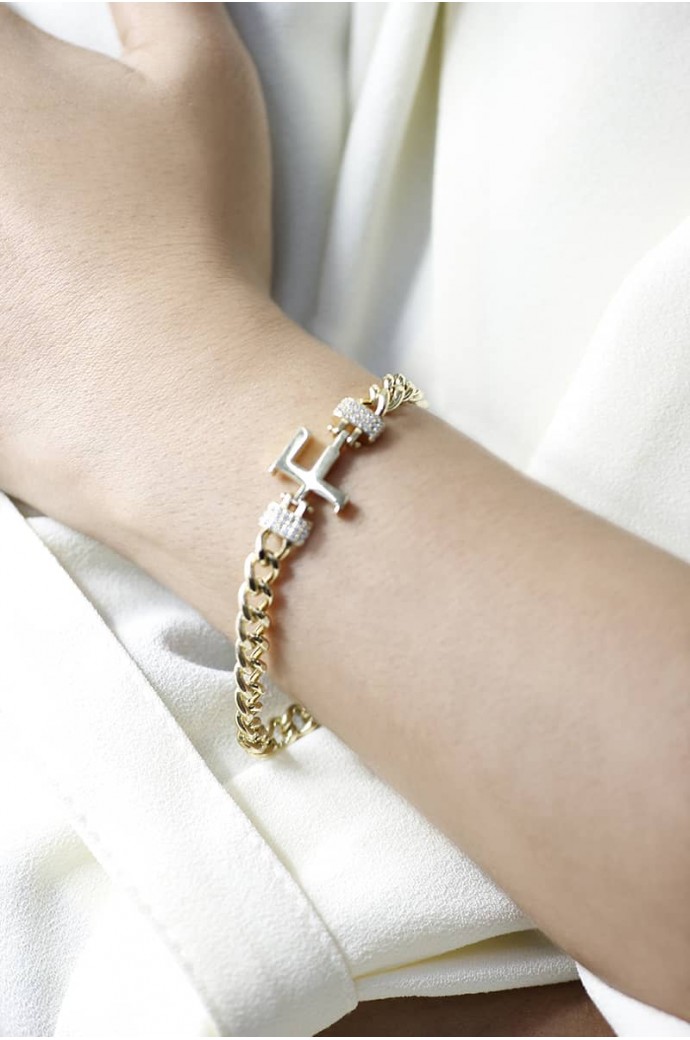 Altın Bileklik F Harfli 14 Ayar 10,28 gr