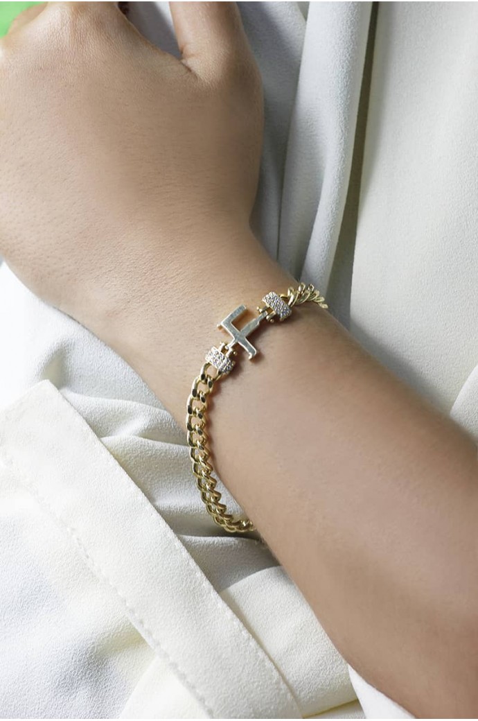 Altın Bileklik F Harfli 14 Ayar 10,28 gr