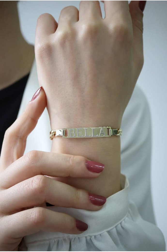 İsimli Altın Bileklik Bella 14 Ayar 5,90 gr 