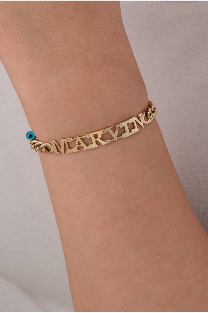 İsimli Altın Bileklik Marvin 14 Ayar 6,11 gr