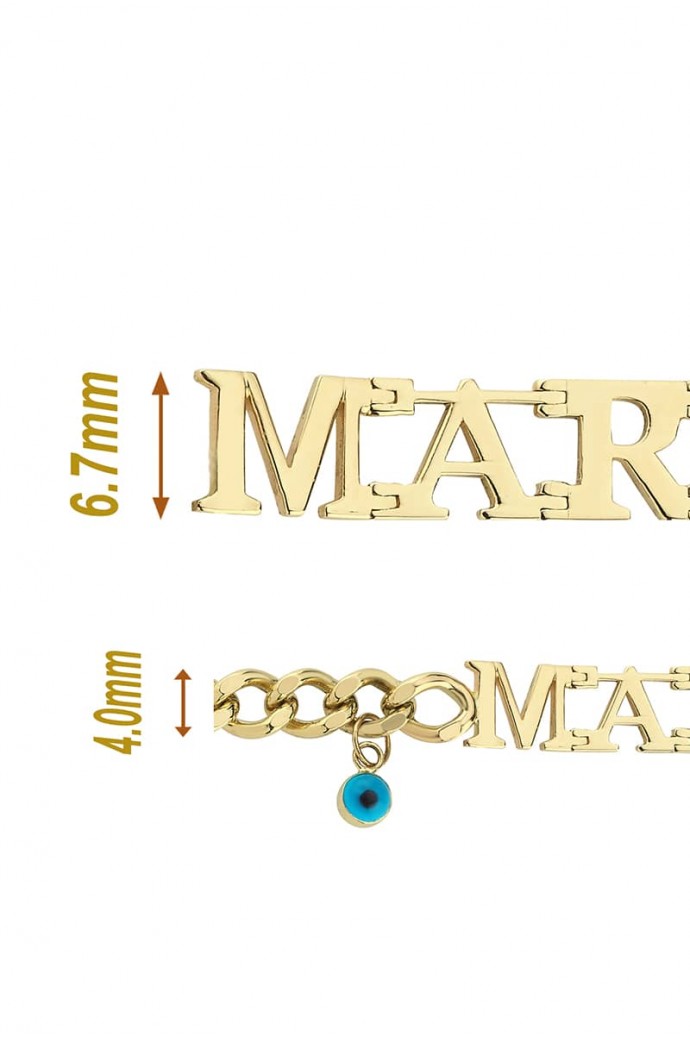 İsimli Altın Bileklik Marvin 14 Ayar 6,11 gr