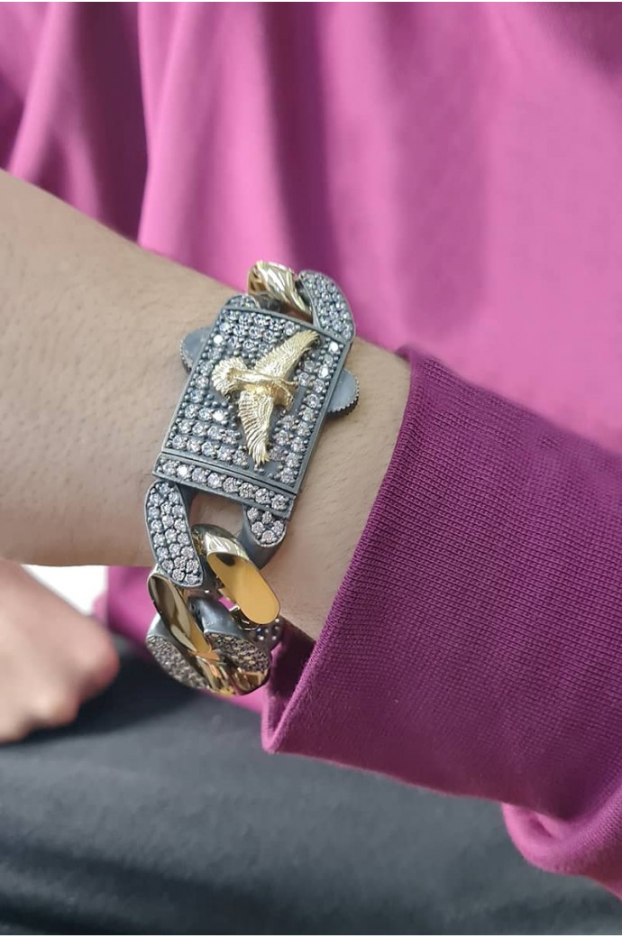 Erkek Altın Özel Tasarım Bileklik