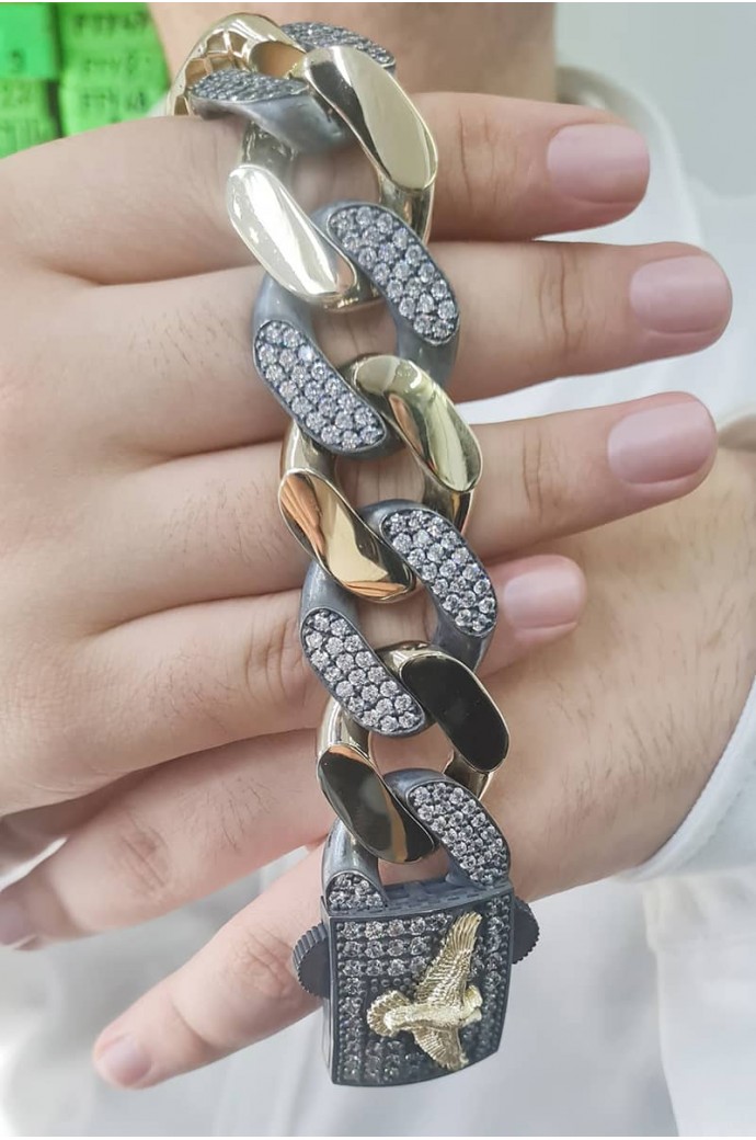 Erkek Altın Özel Tasarım Bileklik