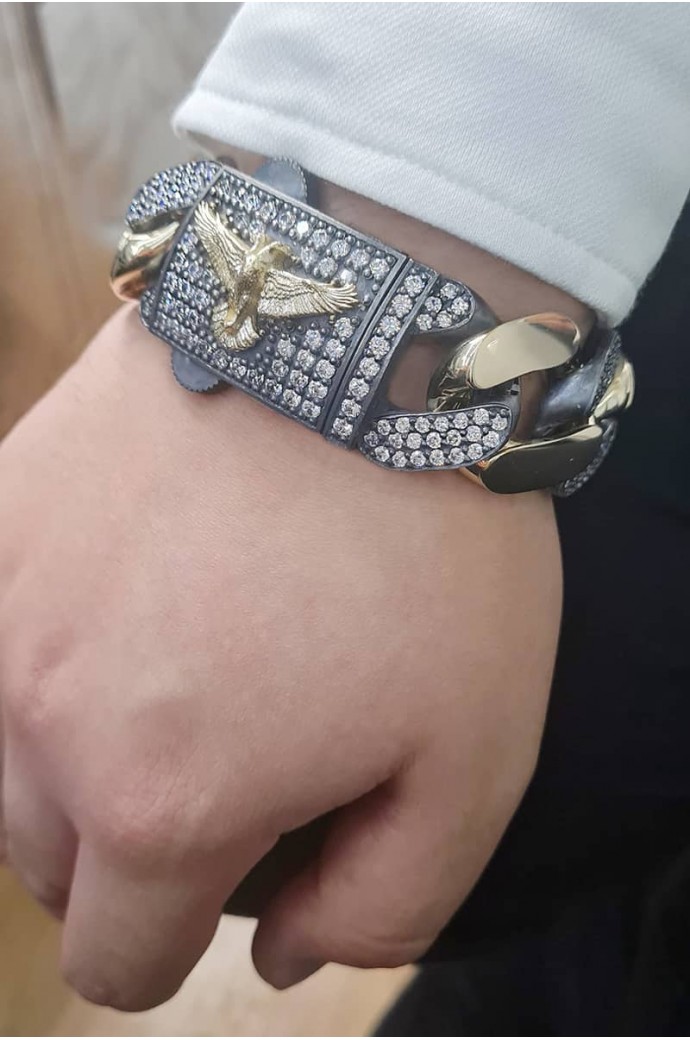 Erkek Altın Özel Tasarım Bileklik