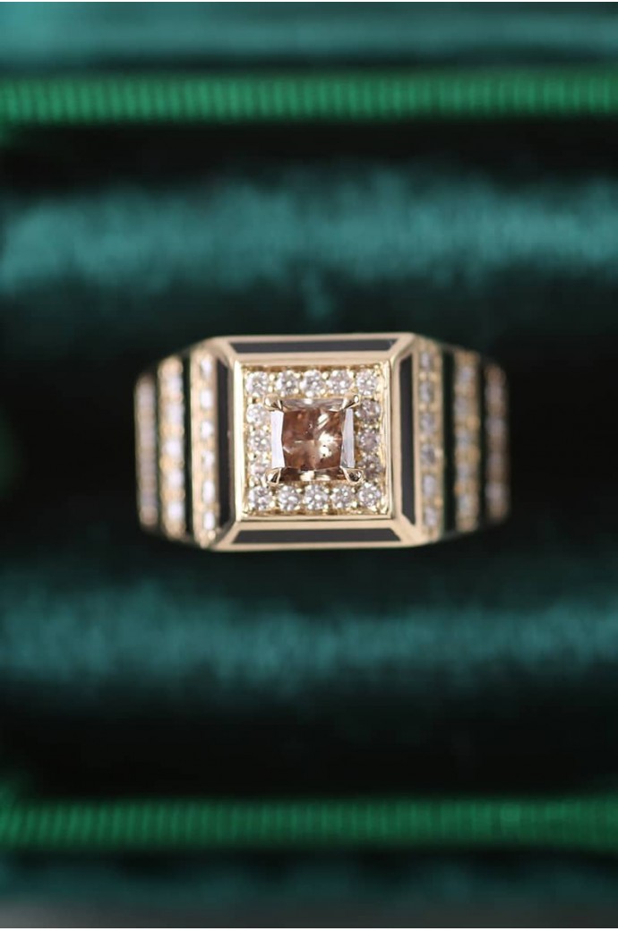 Erkek Yüzüğü Pırlantalı 0,70 Karat