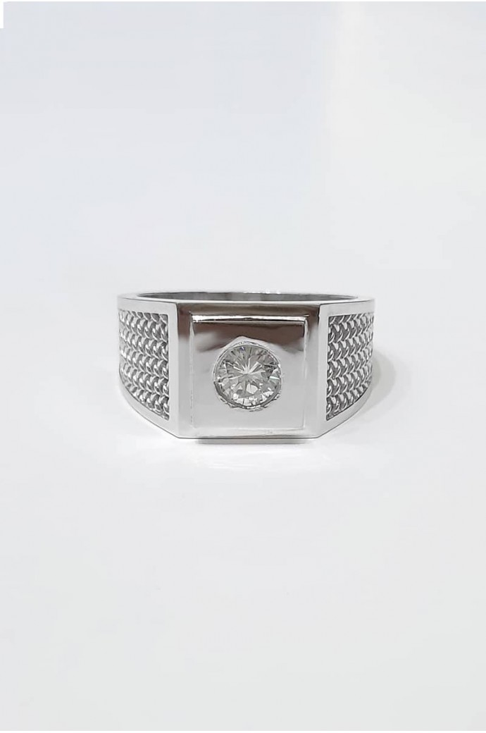 Erkek Yüzüğü Pırlantalı 0,50 Karat