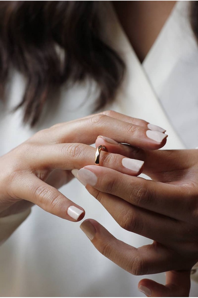 Günlük Minimal Rose Altın Alyans