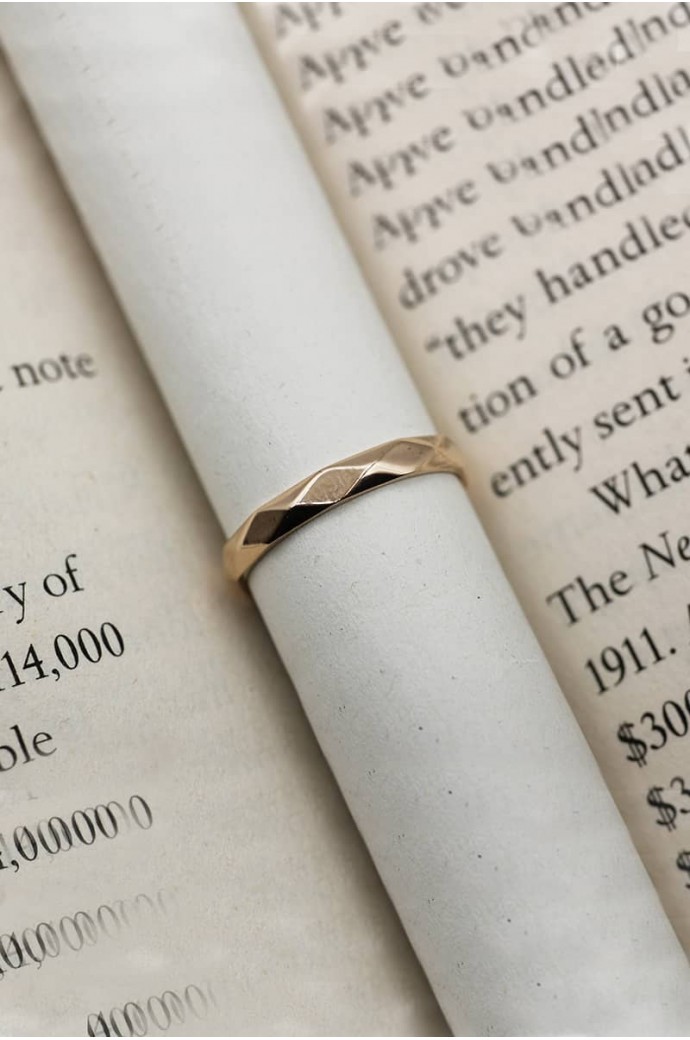 Günlük Minimal Rose Altın Alyans