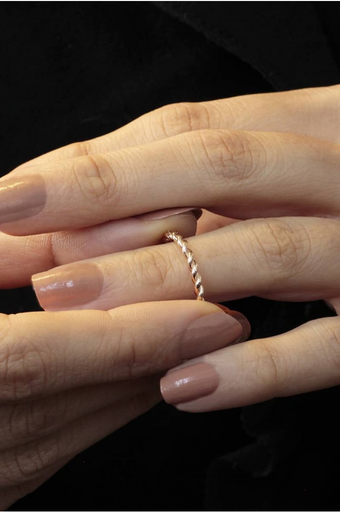 Günlük Minimal Rose Altın Alyans