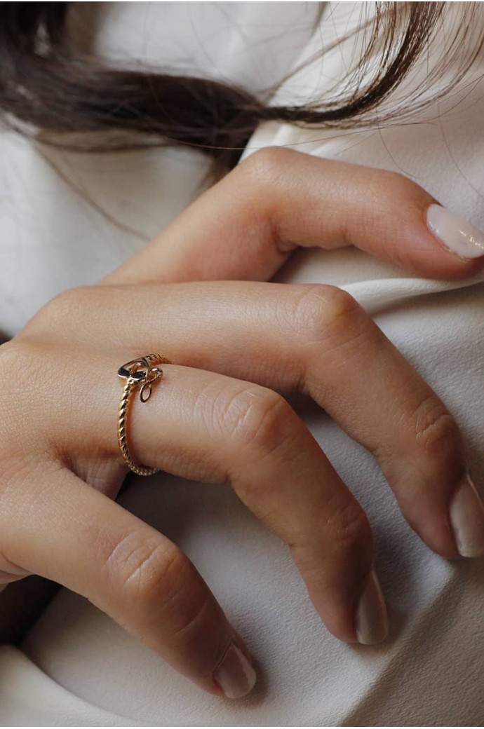 Günlük Minimal Rose Altın Yüzük