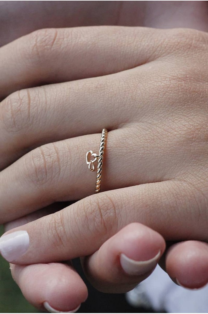 Günlük Minimal Rose Altın Yüzük