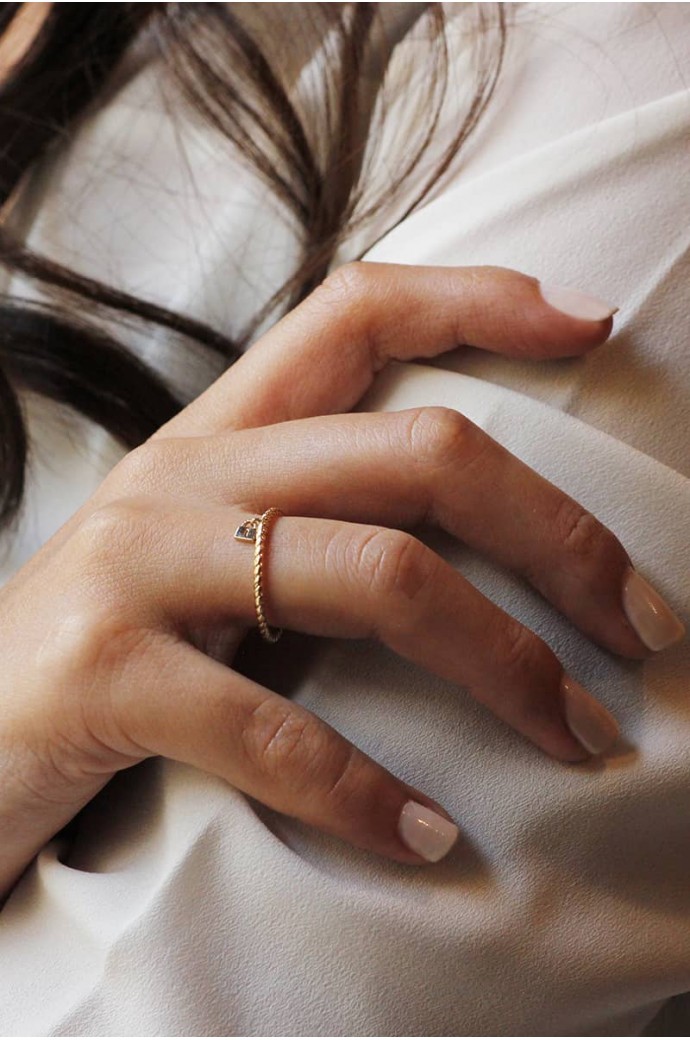 Günlük Minimal Rose Altın Yüzük 8 Ayar 1,21 gr