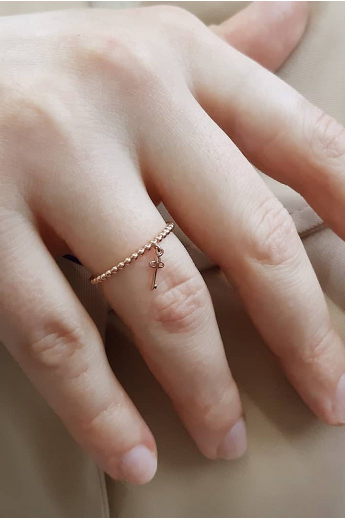 Günlük Minimal Rose Altın Yüzük 8 Ayar 1,16 gr 