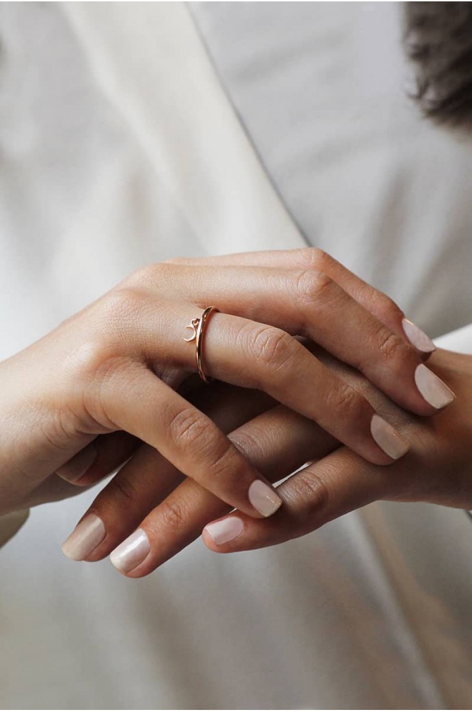 Günlük Minimal Rose Altın Yüzük 8 Ayar 1,42 gr 