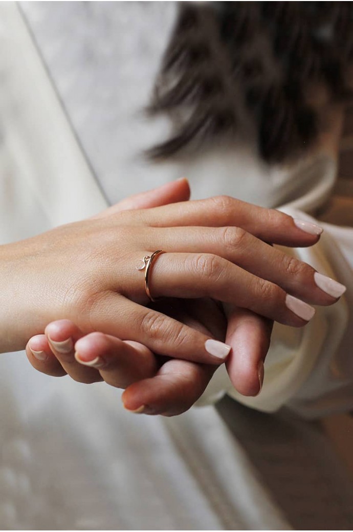 Günlük Minimal Rose Altın Yüzük 8 Ayar 1,42 gr 