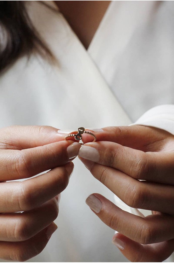 Günlük Minimal Rose Altın Yüzük 8 Ayar 1,12 gr