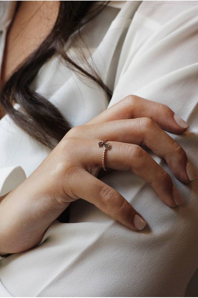 Günlük Minimal Rose Altın Yüzük 8 Ayar 1,12 gr