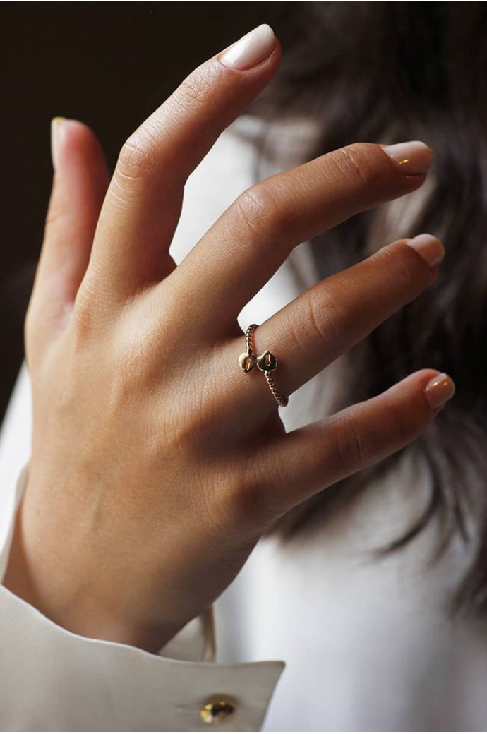 Günlük Minimal Rose Altın Yüzük 8 Ayar 1,12 gr