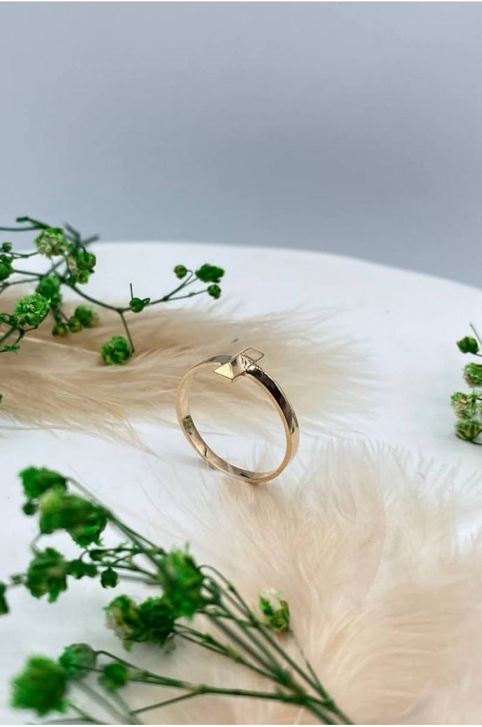 Günlük Minimal Rose Altın Yüzük