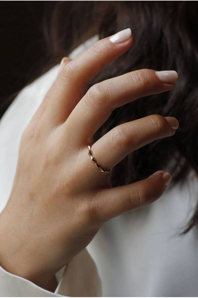 Günlük Minimal Rose Altın Yüzük 8 Ayar 0,84 gr