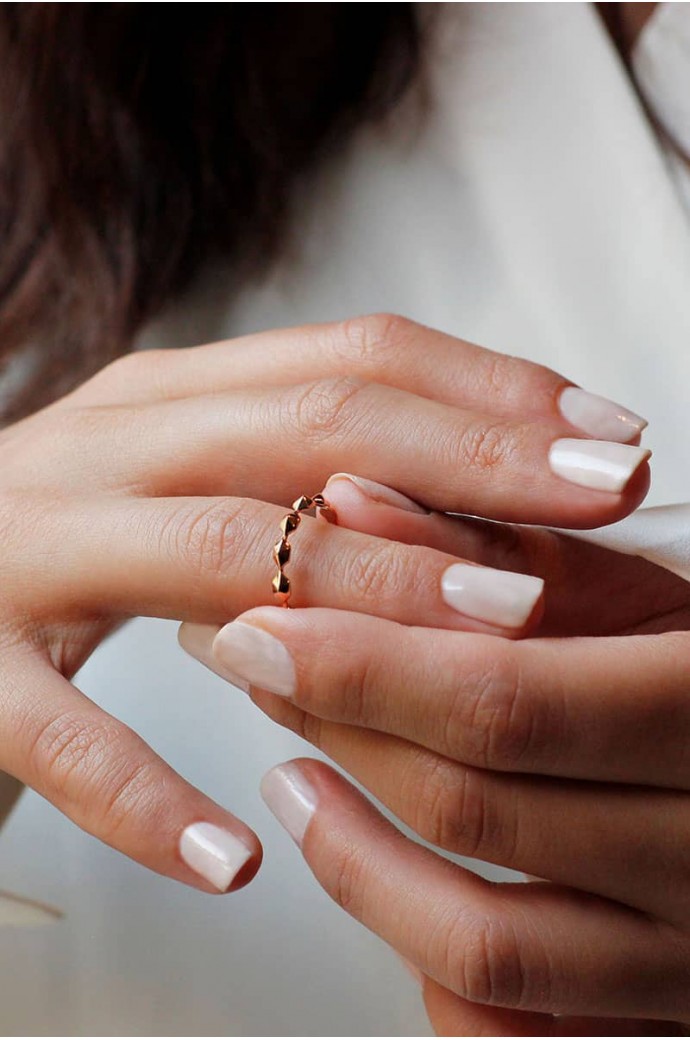 Günlük Minimal Rose Altın Yüzük 8 Ayar 0,84 gr